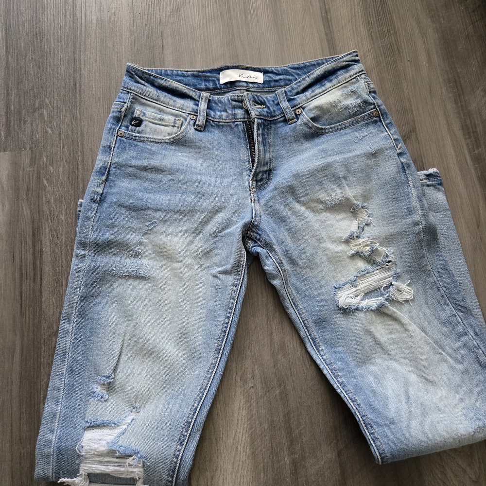 KanCan Light Blue Distressed Boyfriend Jeans